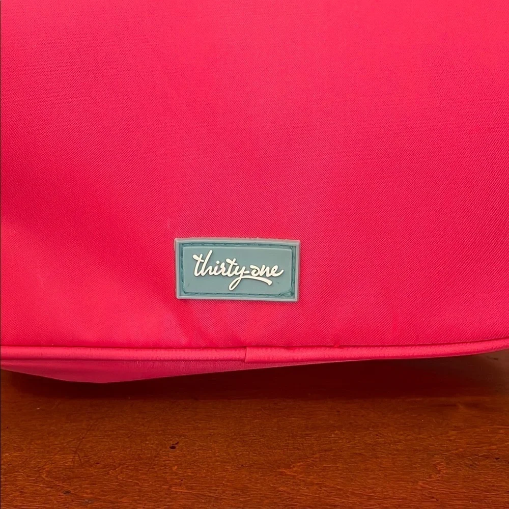 Thirty-one Pink and Green Owl Lunch Bag with Cartoon Eyes